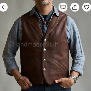 Men’s Leather Vest